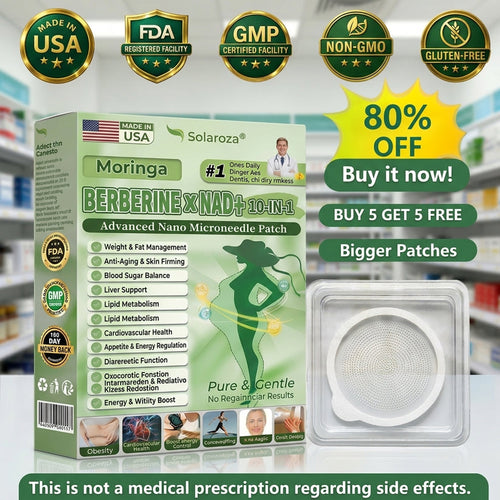 💫Official Store | 🛒Solaroza® Moringa & Berberine 10-IN-1 Advanced Nano Microneedle Patch (Once Daily, visible changes in 7 days) ✅ Obesity, Diabetes, Sleep Apnea, And Joint Issues