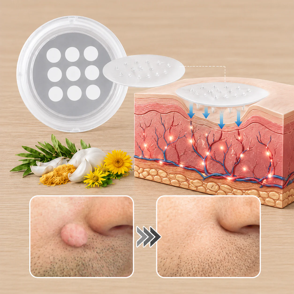 ✨Soraloza® 2-in-1 Microneedle & Hydrocolloid Patch🍀 | Removes raised moles, acne, flat warts, and skin tags | Helps improve wrinkles, scars, and blemishes | Invisible patches for face and body