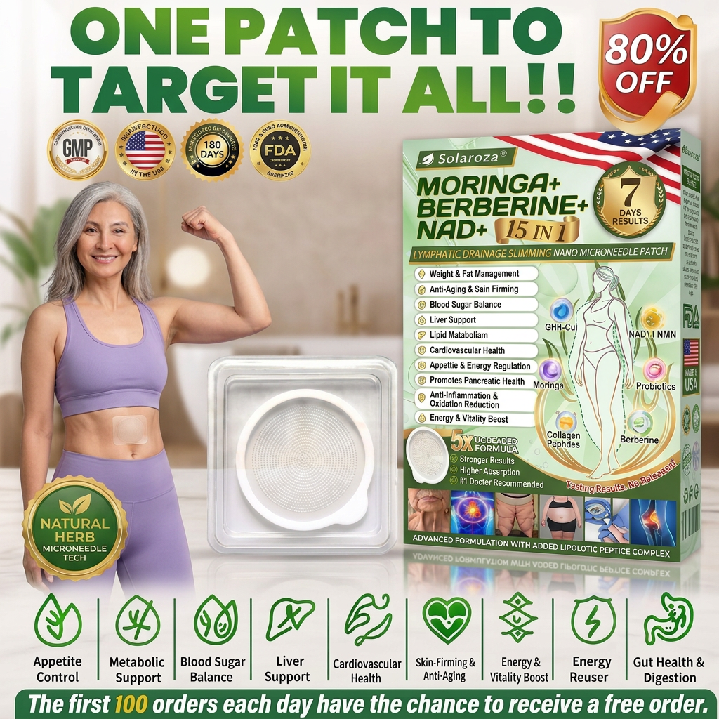 Solaroza® 15-in-1 Advanced Nano Microneedle Patch | 8-Hour Metabolic Support, Cravings Control & Skin Firming