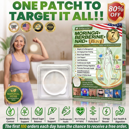 Solaroza® 15-in-1 Advanced Nano Microneedle Patch | 8-Hour Metabolic Support, Cravings Control & Skin Firming