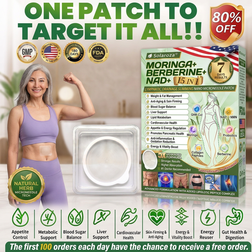 Solaroza® 15-in-1 Advanced Nano Microneedle Patch | 8-Hour Metabolic Support, Cravings Control & Skin Firming